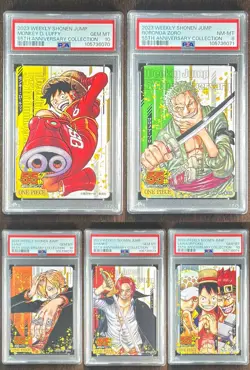 PSA 10 Serial Number One Piece Luffy Zoro Sanji Jump 55th Anniversary Card - Image 1