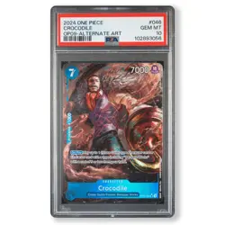 2024 ONE PIECE OP09-EMPERORS IN THE NEW WORLD 046 CROCODILE ALTERNATE ART PSA 10 - Image 1