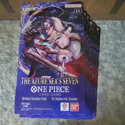One Piece OP14 - THE AZURE SEA’S SEVEN - Sleeved Blister Booster Packs Lot Of 10 - Image 3