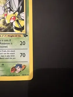 Pokemon TCG Koga's Beedrill Gym Challenge Holo Rare Card 9/132 NM - Image 3