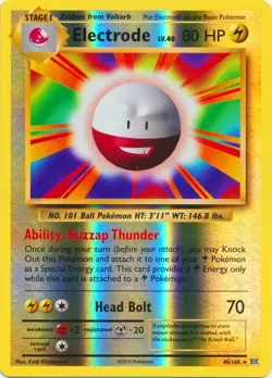 Electrode 40/108 XY Evolutions Reverse Holo Pokemon Card LP - Image 1