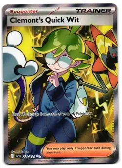 Clemont's Quick Wit 229/191 - Surging Sparks Ultra Rare Pokemon TCG - NM Card - Image 1