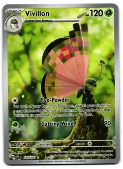 Vivillon 193/191 - Surging Sparks Illustration Rare Pokemon TCG - M/LP Card - Image 1