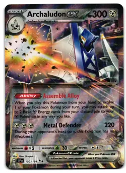 Archaludon EX 130/191 - Double Rare Surging Sparks Pokemon TCG 2024 - M/LP Card - Image 1