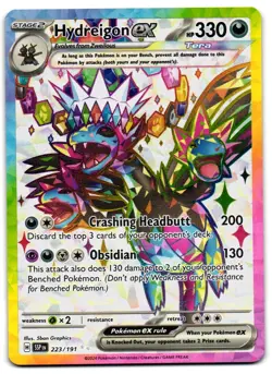 Hydreigon ex 223/191 - Surging Sparks Ultra Rare Pokemon TCG - M/LP Card - Image 1