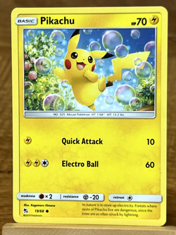 Pokemon TCG Pikachu 19/68 Hidden Fates Common - Image 1