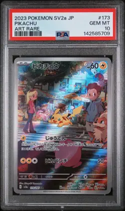 PSA 10 Gem Mint Pikachu 173/165 Pokemon SV2a 151 AR Japanese 2023 - Image 1