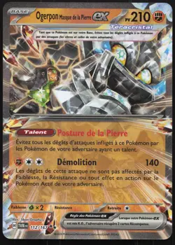 Carte Pokemon Ogerpon ex 112/167 Mascarade Crepusculaire Francais - Image 1