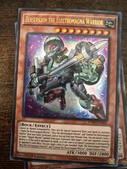 Yugioh Berserkion the Electromagna Warrior SDMY-EN004 Structure Deck 1st MP - Image 1