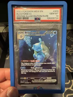 Pokemon Blastoise EX 151 Ultra Rare Card Scarlet Violet 200/165 PSA 10 - Image 1
