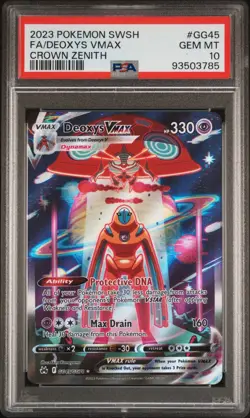 Crown Zenith: Galarian Gallery #GG45/GG70 Deoxys VMAX PSA 10 Pokemon Card - Image 1