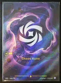 Riftbound Chaos Rune EPIC Single CARD OGN- 166a - League Of Legends - Image 1
