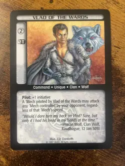 Battletech CCG TCG Card Game Rare Counterstrike Ulric Kerensky - Image 1