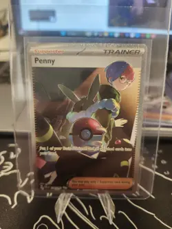 Pokemon TCG Penny Paldean Fates Trainer Holo Card 239/091 Illustration Rare - Image 1