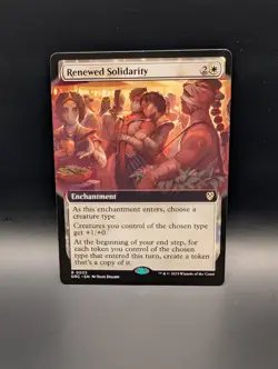 MTG - Renewed Solidarity - EXTENDED ART - Enchantment - DRC #23 - Rare - Image 1