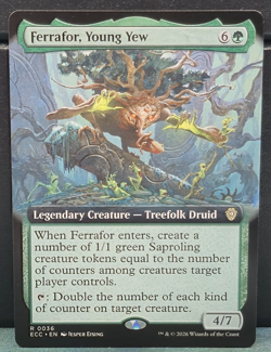 Ferrafor, Young Yew R 0036 Rare EXTENDED ART Lorwyn Eclipsed Commander Near Mint - Image 1