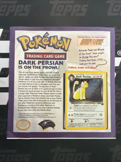 DARK PERSIAN #17 HOLO Nintendo Power Pokemon Card Promo SEALED - Image 1