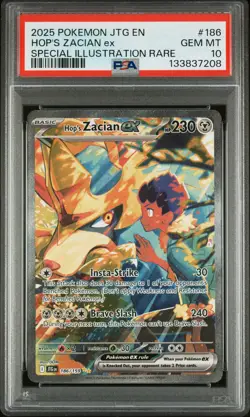 2025 POKEMON JTG EN-JOURNEY TOGETHER #186 HOP'S ZACIAN EX PSA 10 - Image 1