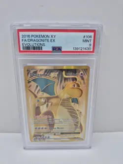 Dragonite EX (Full Art) Ultra Rare XY - Evolutions 106/108 PSA 9 Pokemon - Image 1