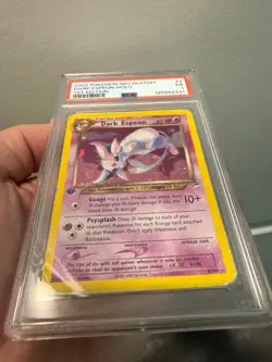 PSA 1 (Pop 11!) Dark Espeon 1st Edition HOLO 4/105 Pokemon TCG Neo Destiny 2002 - Image 3