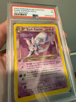 PSA 1 (Pop 11!) Dark Espeon 1st Edition HOLO 4/105 Pokemon TCG Neo Destiny 2002 - Image 5