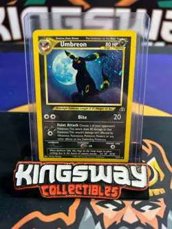 Pokemon TCG Umbreon 13/75 Neo Discovery Holo DAMAGED - Image 1