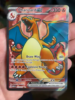 Pokemon Charizard ex 183/165 Full Art Sv: Scarlet & Violet 151 Holo A - Image 1