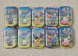 10 x Pokemon Sealed Ascended Heroes Mini Tins - in Display Case - Image 2