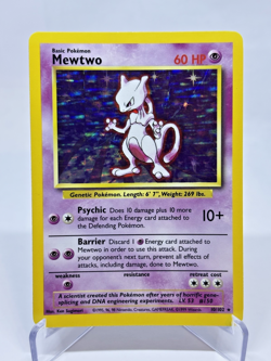 Mewtwo 010/102 Pokemon Base Set Holo Unlimited Edition Moderately Played - Image 1