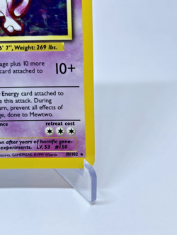 Mewtwo 010/102 Pokemon Base Set Holo Unlimited Edition Moderately Played - Image 4