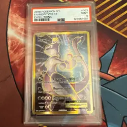 2016 Pokemon XY Evolutions #103 Mewtwo Ex Fa PSA 9 MINT - Image 1