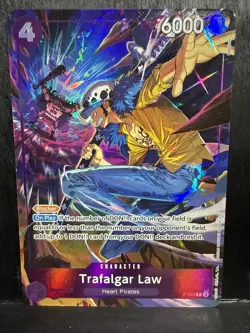 Trafalgar Law Promo P-093 Illustration Box 6 Promo Foil Purple Foil One Piece - Image 1