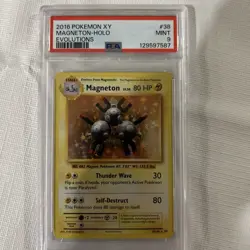 Pokemon TCG Magneton 38/108 Evolutions Holo Rare Card PSA 9 - Image 1
