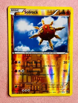 Solrock | 74/135 | Plasma Storm | 2013 Vintage Pokemon Card Reverse Holo | LP - Image 1