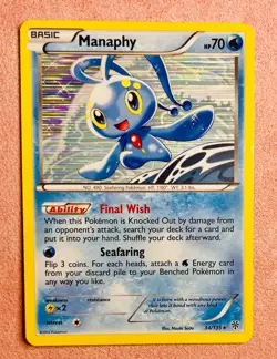 Manaphy | 34/135 | BW Plasma Storm | 2013 Pokemon Card Holo Rare | MP - Image 1