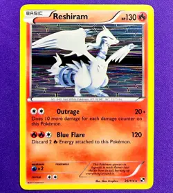 Reshiram | 26/114 | Black & White | 2011 Vintage Pokemon Card | Holo | LP - Image 1