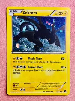 Zekrom | 39/116 | BW Plasma Freeze | 2013 Vintage Pokemon Card | Cosmos Holo MP - Image 1