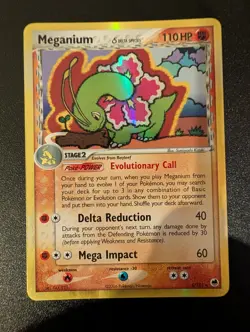 Meganium 4/101 EX Dragon Frontiers Vintage Card Delta Species Holo Rare - Image 1