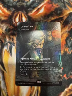NM Borderless Donnie's Bo, MTG, TMNT, Magic the Gathering, 17 foil - Image 1