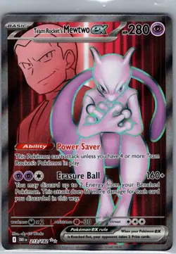 Team Rocket's Mewtwo ex 213/182 SV10: Destined Rivals - Pokemon Card - NM - Image 1