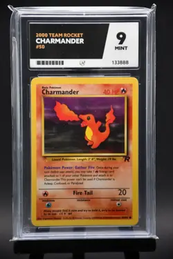 Pokemon- Charmander team rocket 50/82 Ace grading 9 - Image 1