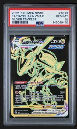 Rayquaza VMAX TG29 Pokemon Silver Tempest PSA 10 - Image 1