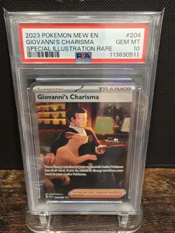 PSA 10 2023 POKEMON MEW EN-151 | SIR GIOVANNI'S CHARISMA 204 - Image 1