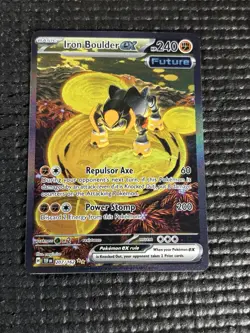 Pokemon TCG Iron Boulder ex 207/162 Temporal Forces Special Illustration Rare - Image 1