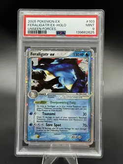 PSA 9 - Feraligatr ex - 103/115 - Unseen Forces 2005 - Holo - Pokemon TCG - Image 1
