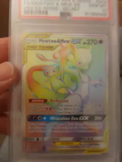 Mewtwo Mew GX 242/236 PSA 10 - Unified Minds Hyper Rare Pokemon - Image 2