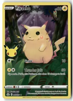 Pikachu 005/025 Holo Rare Celebrations Pokemon Near Mint - Image 1