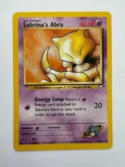 Pokemon TCG Sabrina's Abra Gym Heroes 91/132 Regular Unlimited Common - Image 1