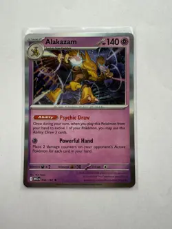 Pokemon - Alakazam - 056/132 - Reverse Holo Rare - Mega Evolution - New - Image 1