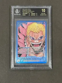BGS BLACK LABEL - Donquixote Doflamingo OP01-060 Alt Art Leader - One Piece TCG - Image 1